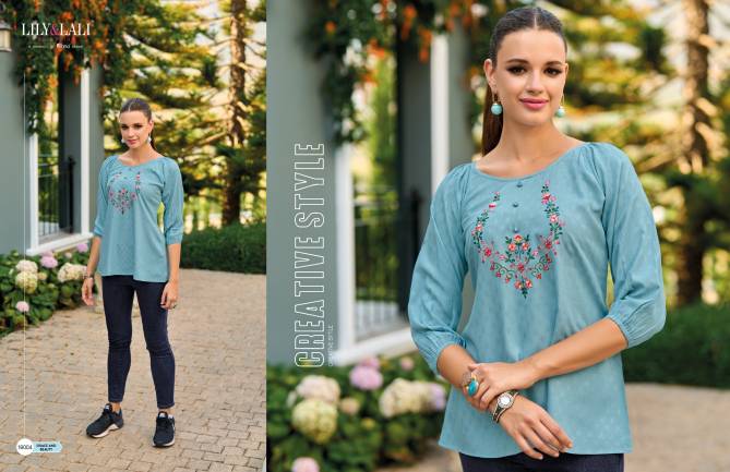 Melody Vol 3 By Lily And Lali Premium Short Embroidery Ladies Top Wholesale Shop In Surat
